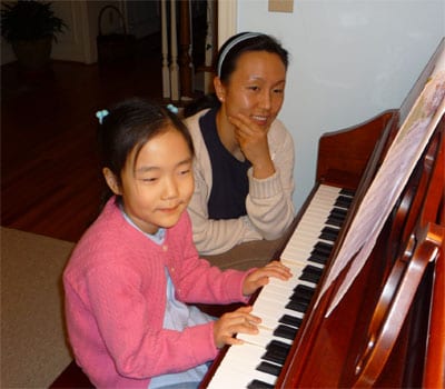 Helen and Joy at the piano